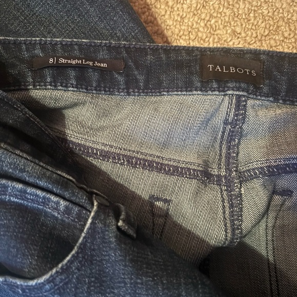 Talbots dark wash straight leg high waist jeans size 8 - Picture 2 of 4
